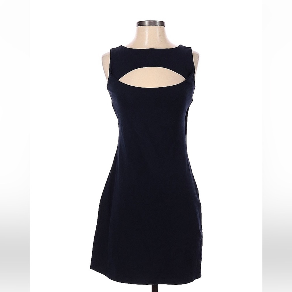 Susana Monaco Cut Out Sleeveless Inkwell Navy Blue Dress Small
